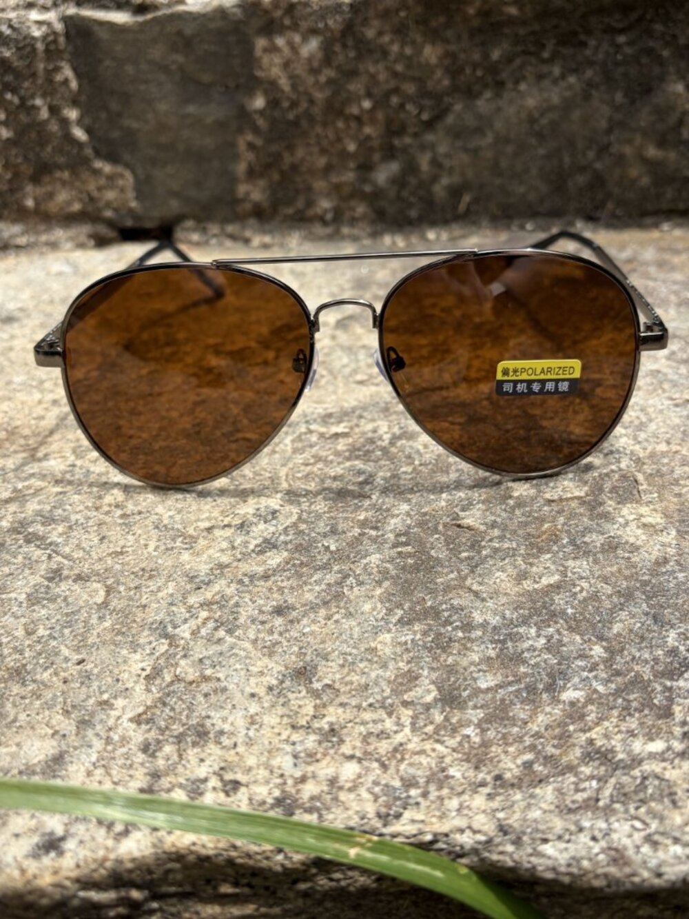 Polarized Brown Aviator Sunglasses Matte Brown Frame Driving Lenses Pilot Retro
